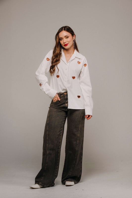 CAMISA CORAZONES ABIERTOS