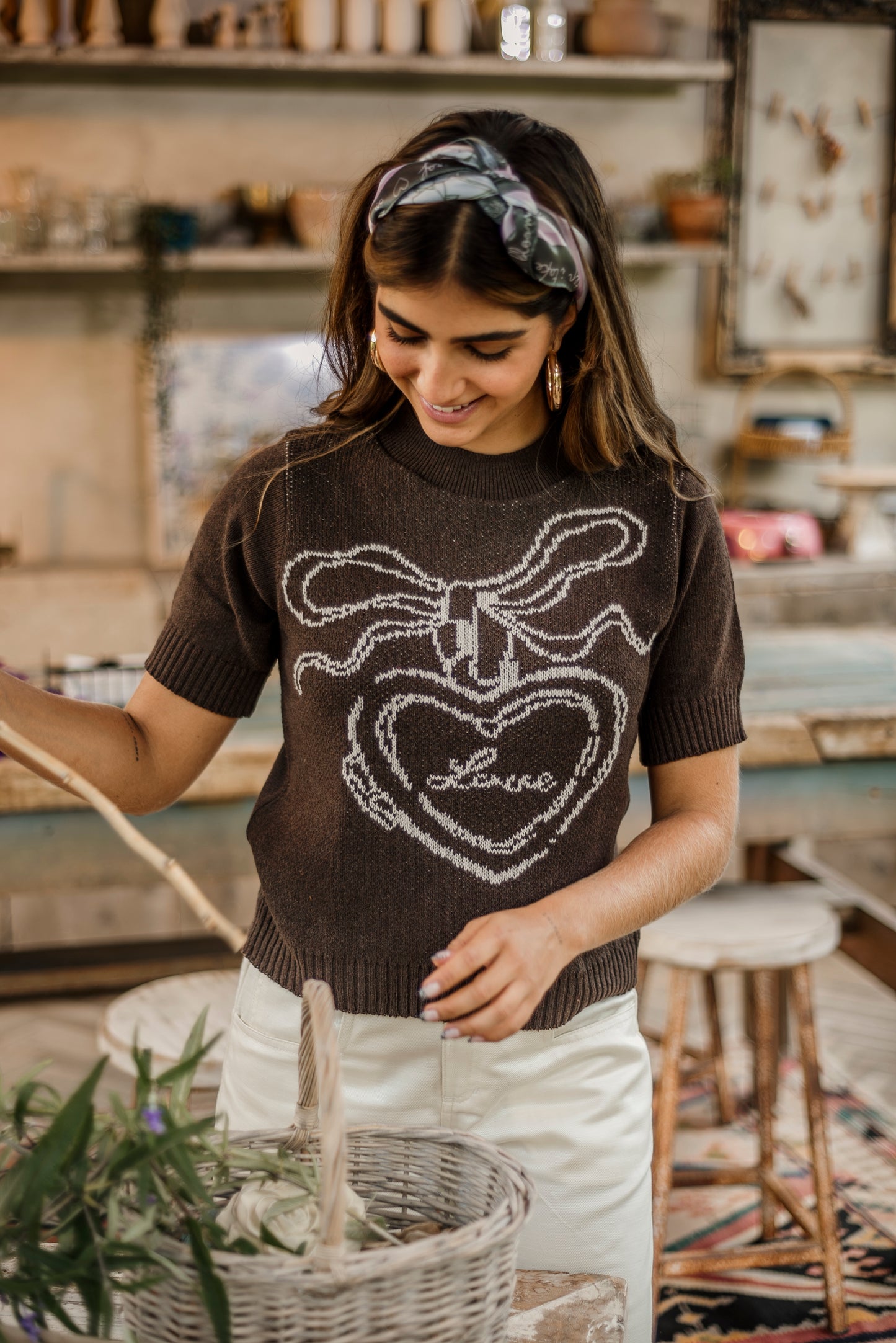 BLUSA TEJIDA MANGA CORTA ALGODÓN ECOLÓGICO GRATEFUL