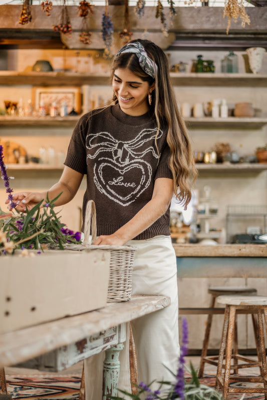 BLUSA TEJIDA MANGA CORTA ALGODÓN ECOLÓGICO GRATEFUL