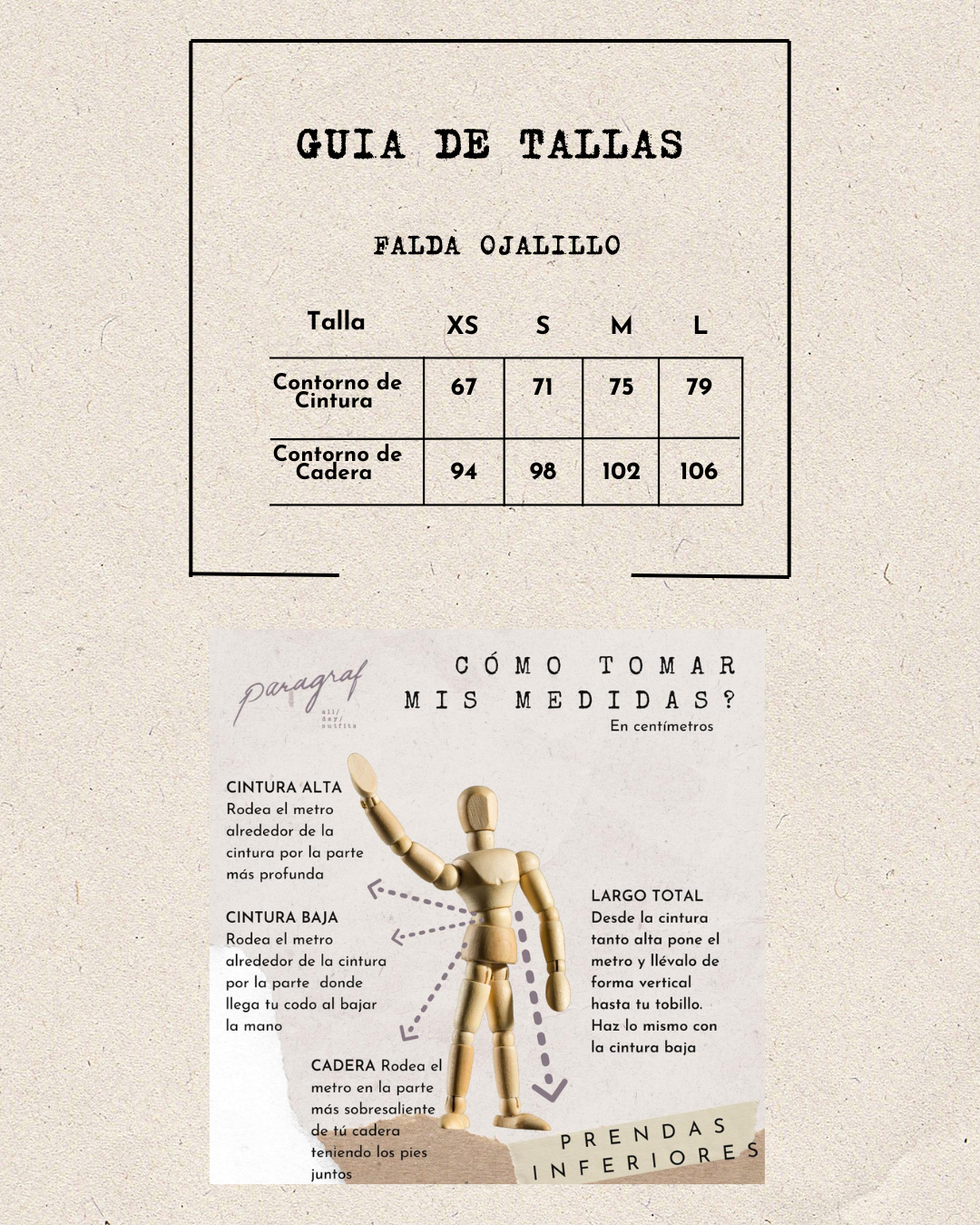 FALDA MIDI CON ABERTURA POSTERIOR OJALILLO
