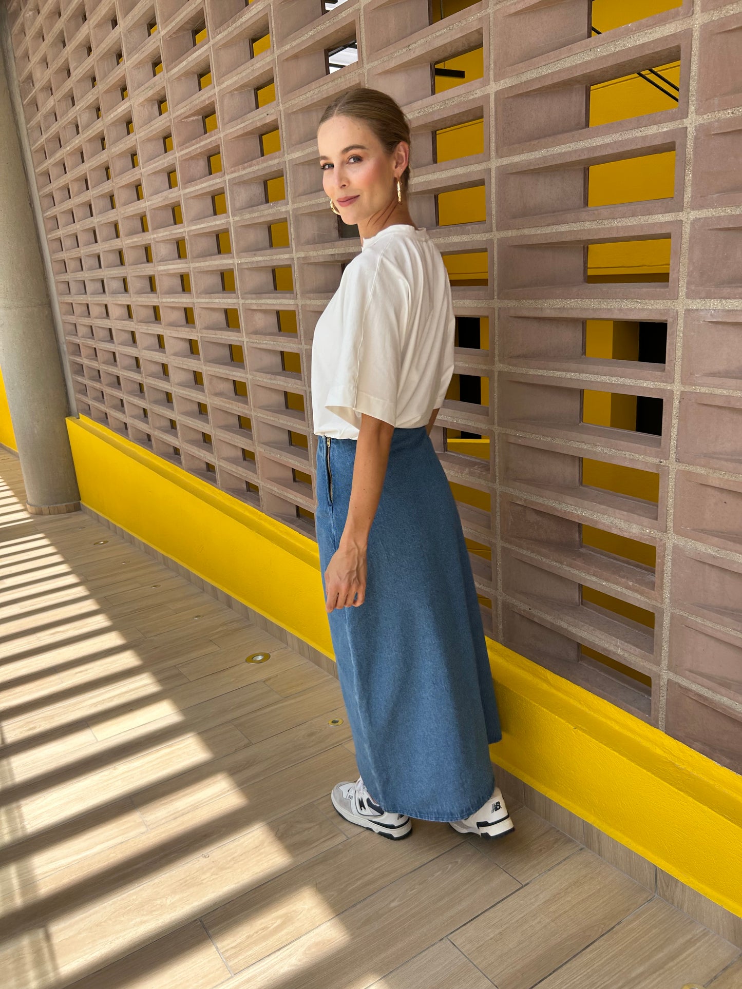 FALDA LARGA EN DENIM