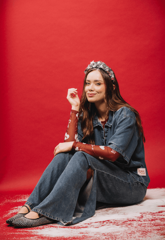 PANTALON EN INDIGO ABERTURAS LATERALES