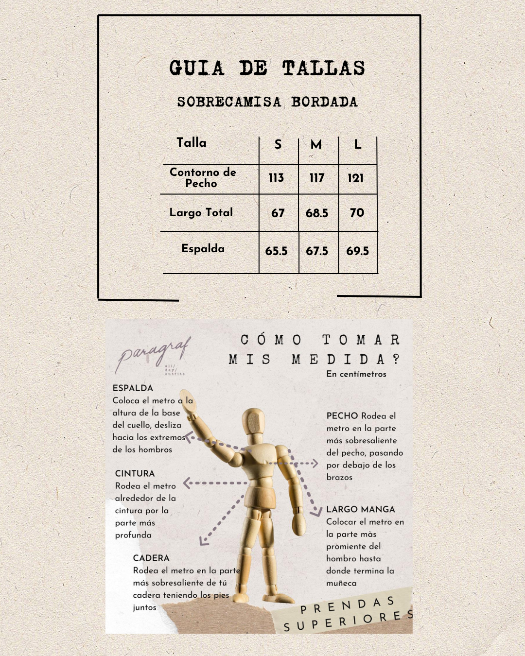 SOBRECAMISA BORDADA CON BOLSILLOS DELANTEROS