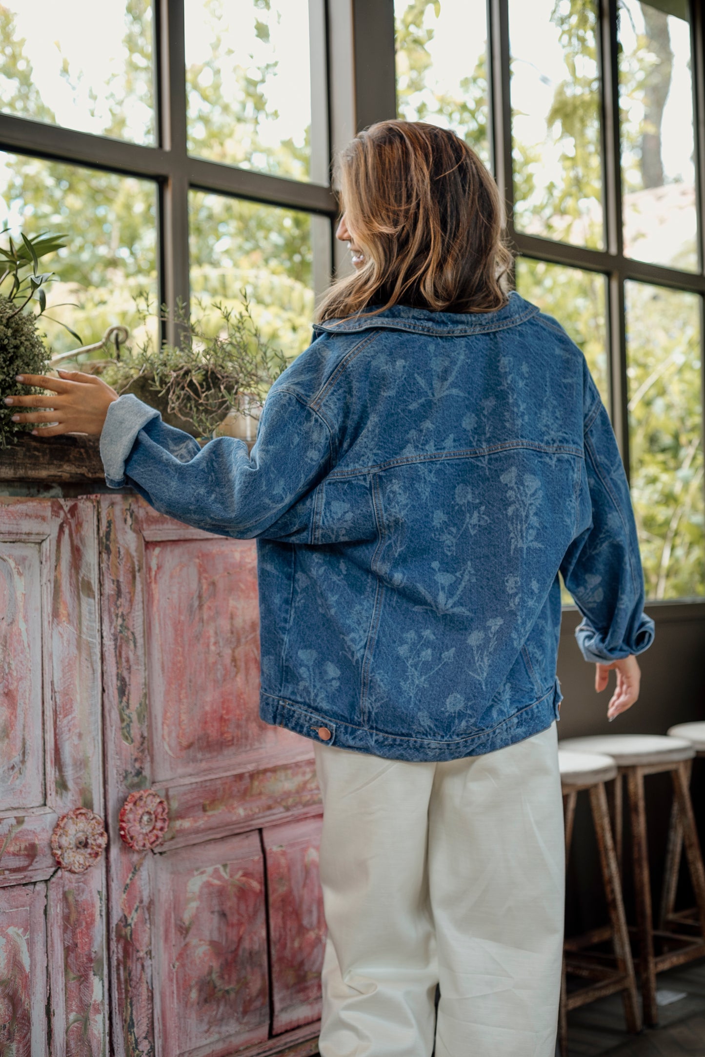 CHAQUETA SILUETA AMPLIA BOTANICA