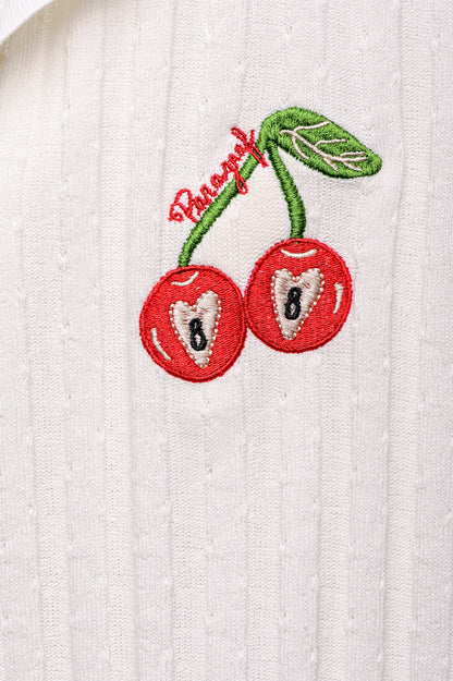 CAMISETA TIPO POLO TEJIDA CHERRY