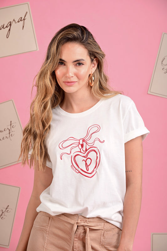CAMISETA MANGA CORTA CUELLO REDONDO RELICARIO