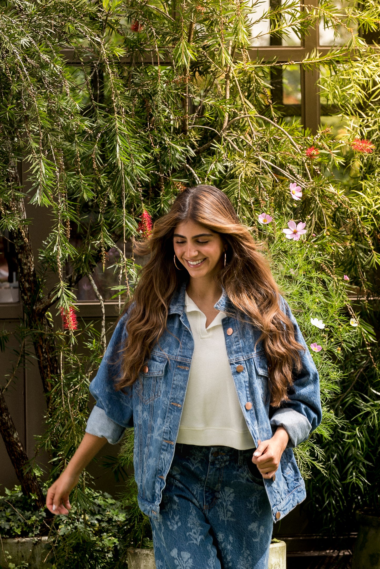 CHAQUETA SILUETA AMPLIA BOTANICA