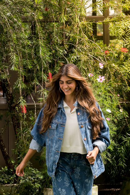 CHAQUETA SILUETA AMPLIA BOTANICA