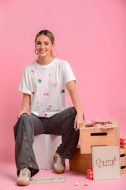 CAMISETA MANGA CORTA CUELLO REDONDO LUCKY
