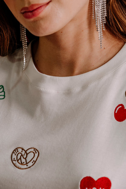 CAMISETA CUELLO REDONDO MINI PRINT