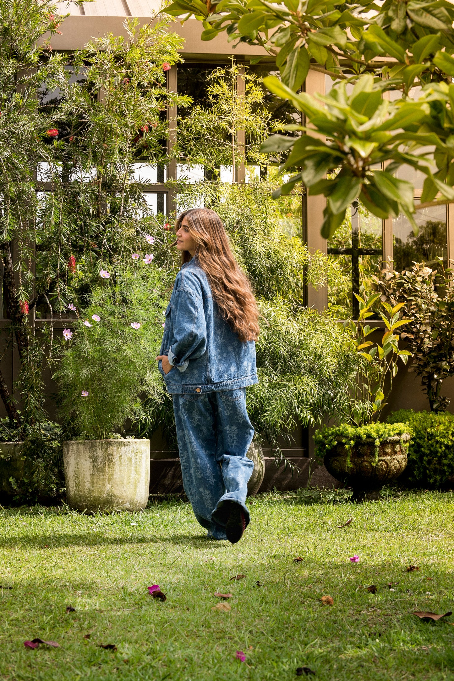 CHAQUETA SILUETA AMPLIA BOTANICA