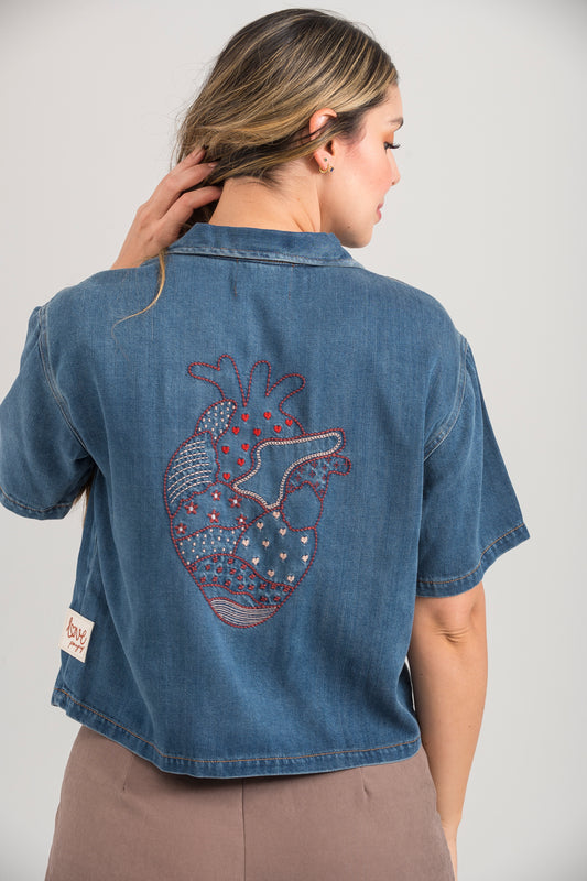 CAMISA ÍNDIGO CORAZON