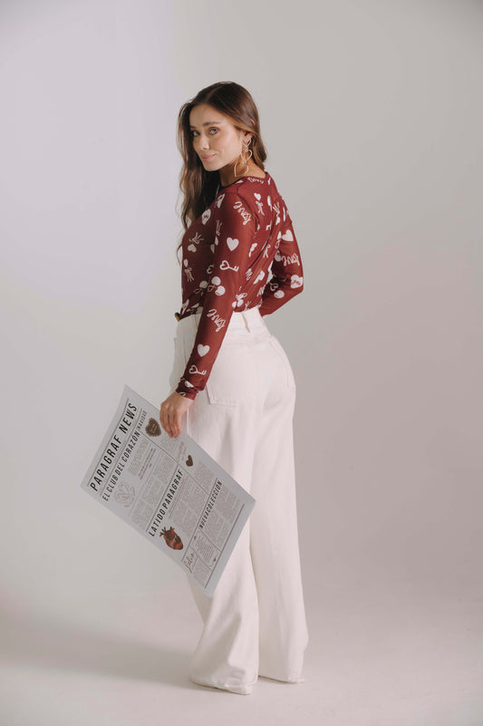 CAMISETA MANGA LARGA MESH LOVE