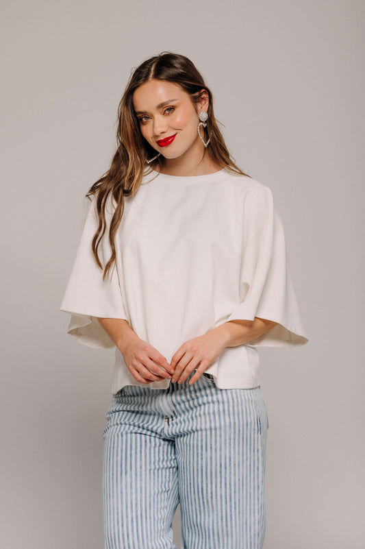 BLUSA FIT AMPLIO MANGA 3/4