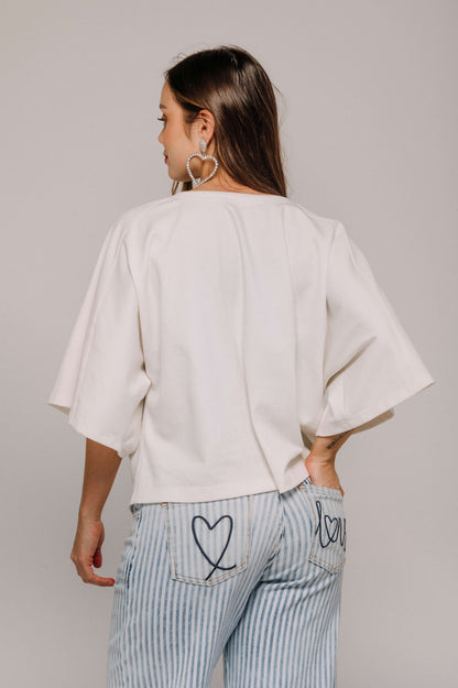 BLUSA FIT AMPLIO MANGA 3/4