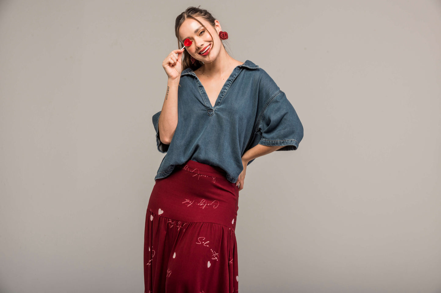 FALDA LARGA LOVE LETTERS