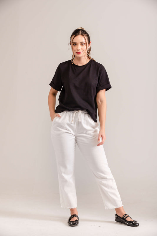 CAMISETA CUELLO REDONDO CORAZON LAZO