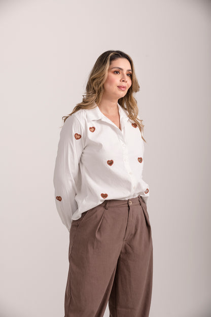 PANTALÓN PRENSES BOTA RECTA - AVENA