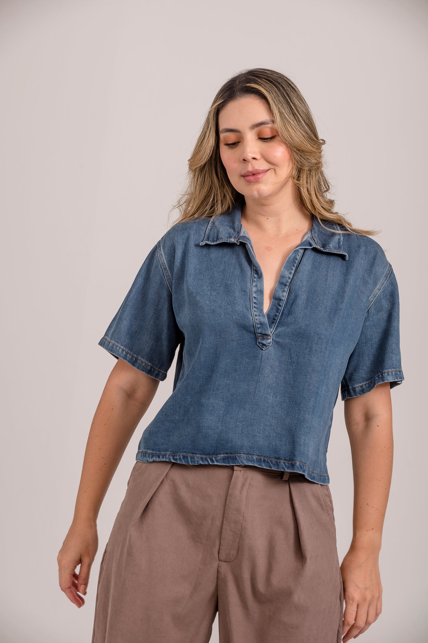 PANTALÓN PRENSES BOTA RECTA - AVENA