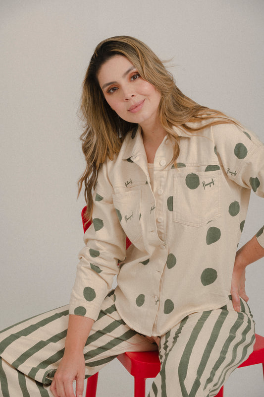 CAMISA PESADA PRINT LUNARES