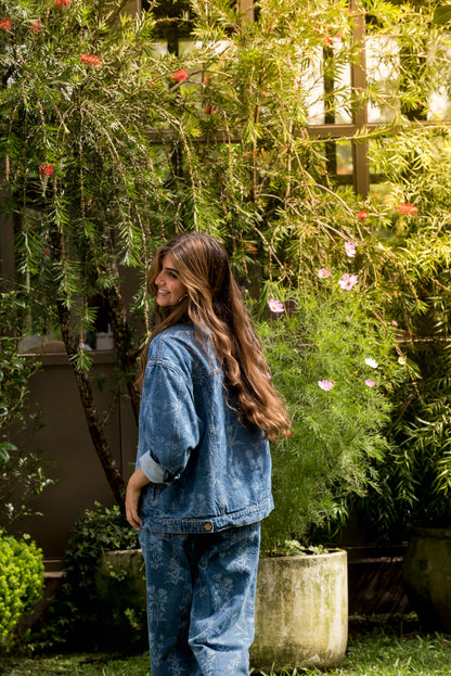 CHAQUETA SILUETA AMPLIA BOTANICA