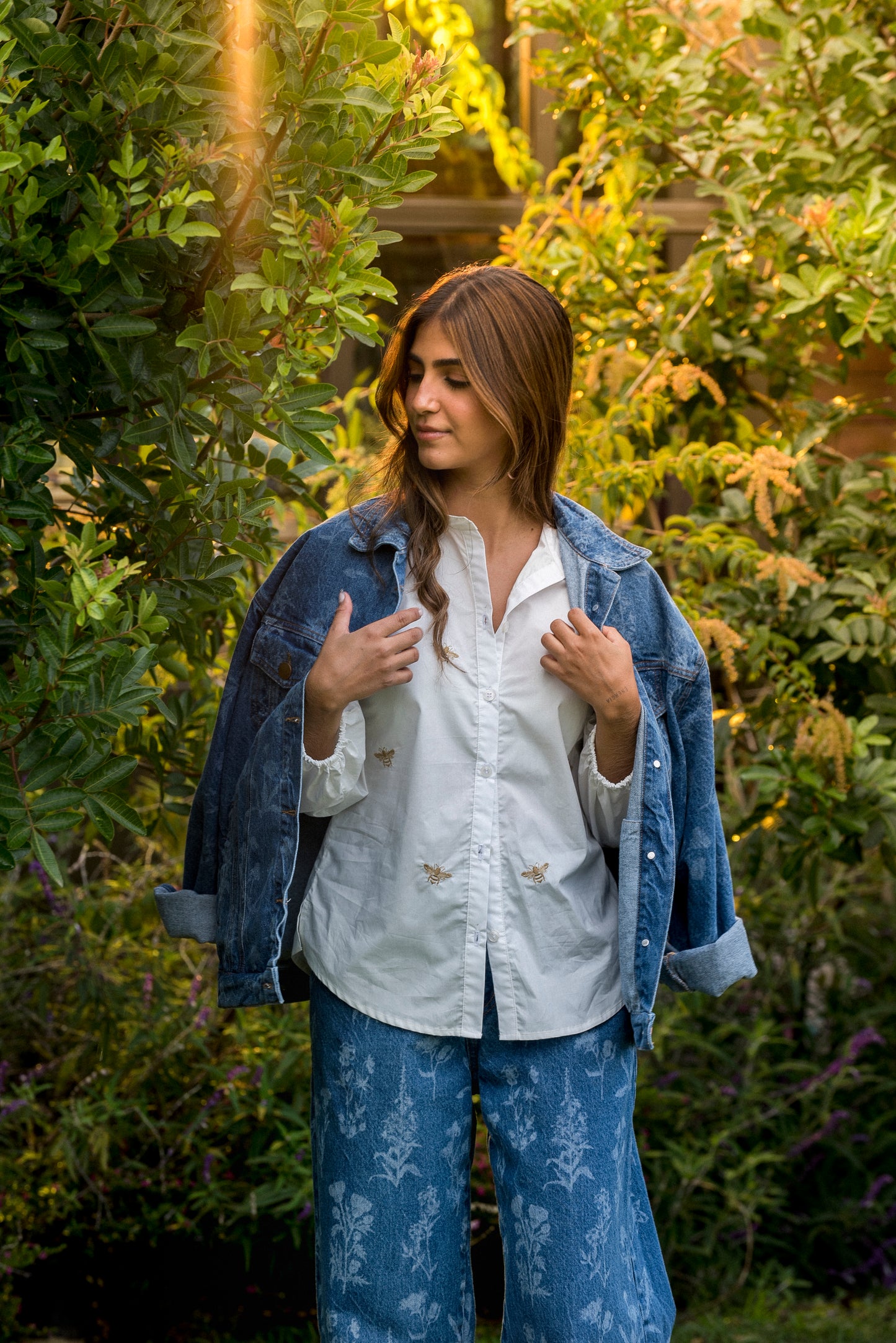 CHAQUETA SILUETA AMPLIA BOTANICA