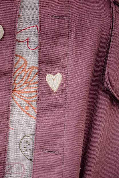 SOBRECAMISA BORDADA CON BOLSILLOS DELANTEROS