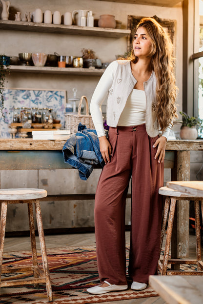 PANTALÓN ELEGANTE BOTA AMPLIA Y PRENSE SUSY