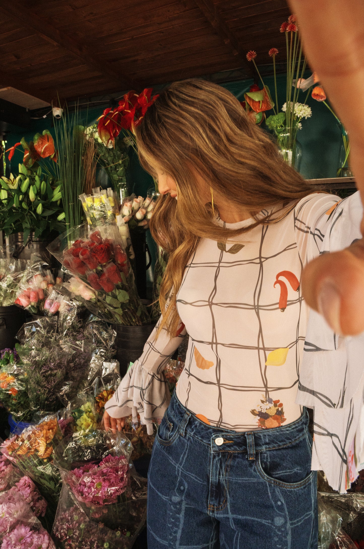 BLUSA MESH MANGA LARGA CON BOLEROS PRINT MARKET