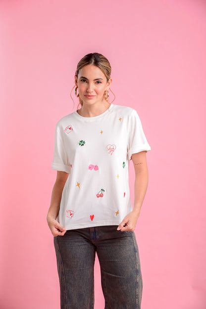 CAMISETA MANGA CORTA CUELLO REDONDO LUCKY