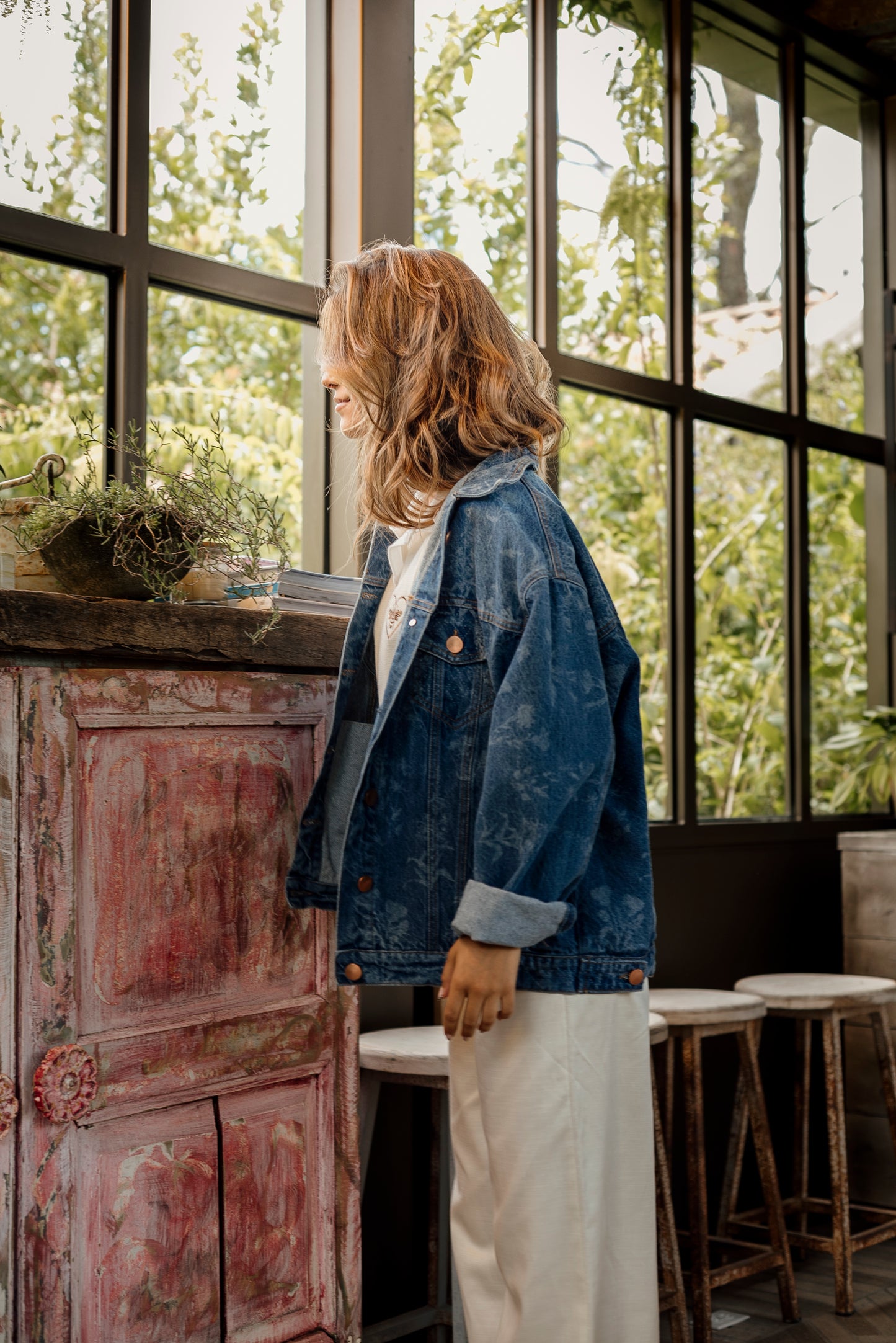 CHAQUETA SILUETA AMPLIA BOTANICA