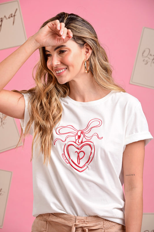 CAMISETA MANGA CORTA CUELLO REDONDO RELICARIO