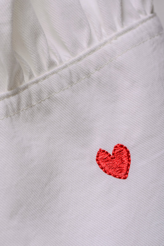 CAMISA MANGA LARGA CORAZONES MINI BORDADOS