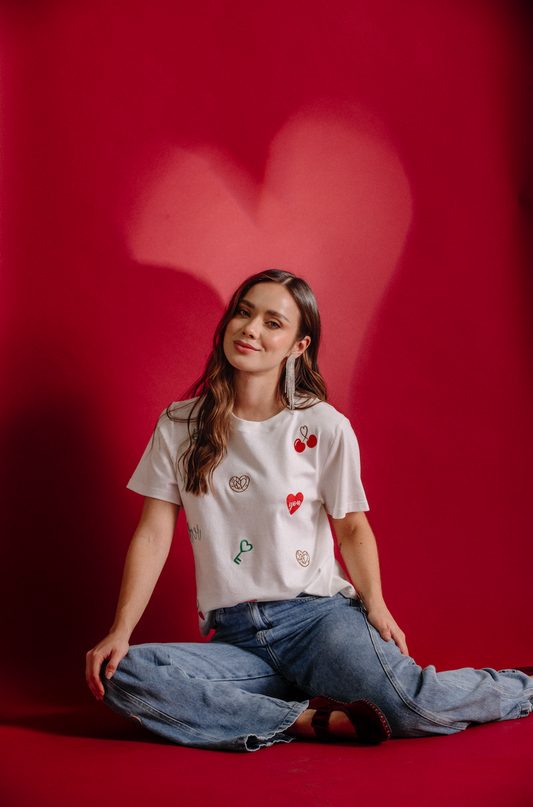 CAMISETA CUELLO REDONDO MINI PRINT