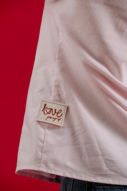 CAMISA MANGA LARGA CON SOLAPA BORDADA