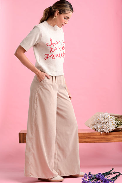 BLUSA TEJIDA MANGA CORTA ALGODÓN ECOLÓGICO GRATEFUL