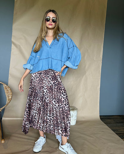 FALDA MIDI PLISADA - SIENA