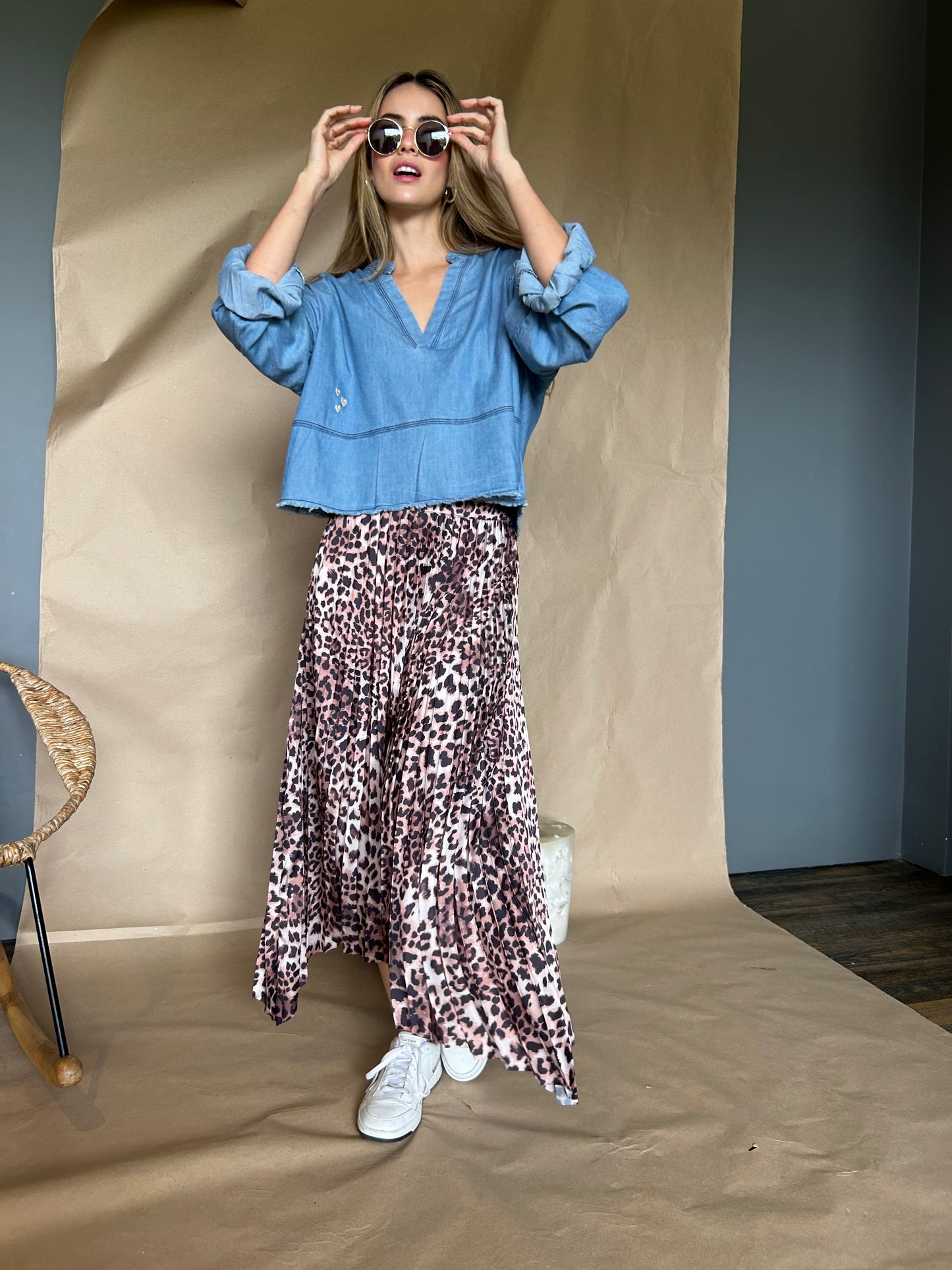 FALDA MIDI PLISADA - SIENA