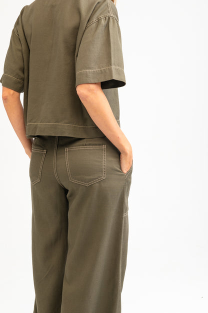 SOBRECAMISA BORDADA MANGA CORTA